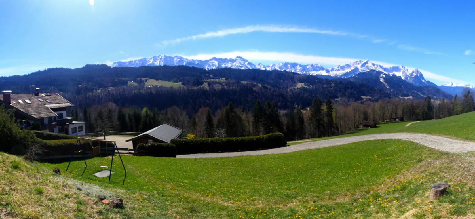Pfeiffer Alm - Blick aufs Wettersteingebirge